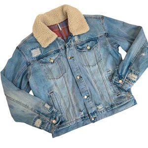 Free people Sherpa denim jacket